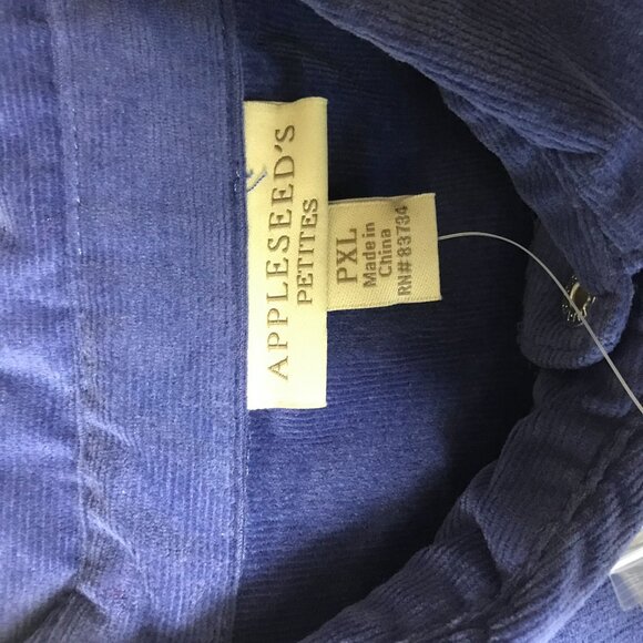 APPLESEED'S - WOMENS PETITE XL -BLUE LONG SLEEVE BUTTON COLLARED SHIRT - Picture 7 of 9